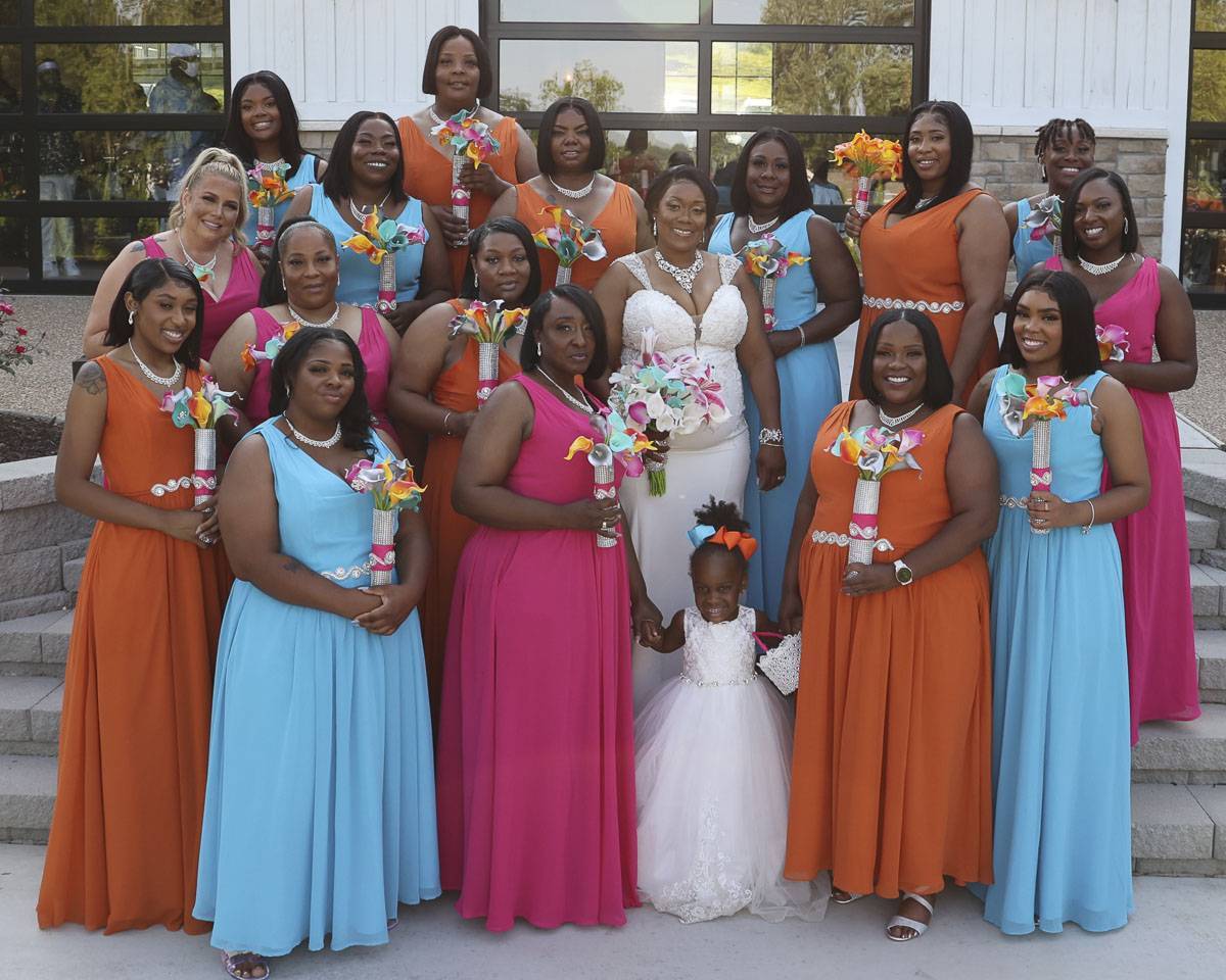 The bridesmaids of the bride