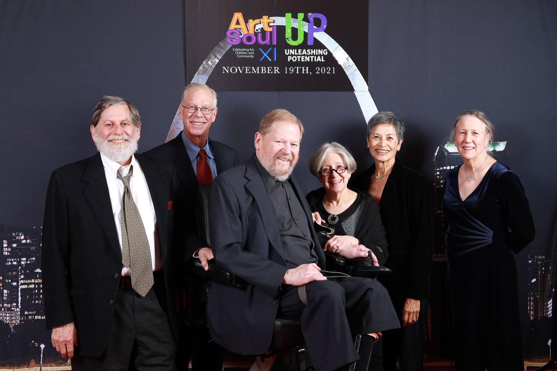 A group of old people attending an Art Soul event