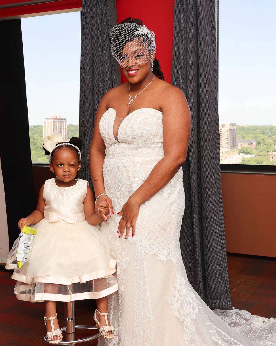 The bride and the toddler