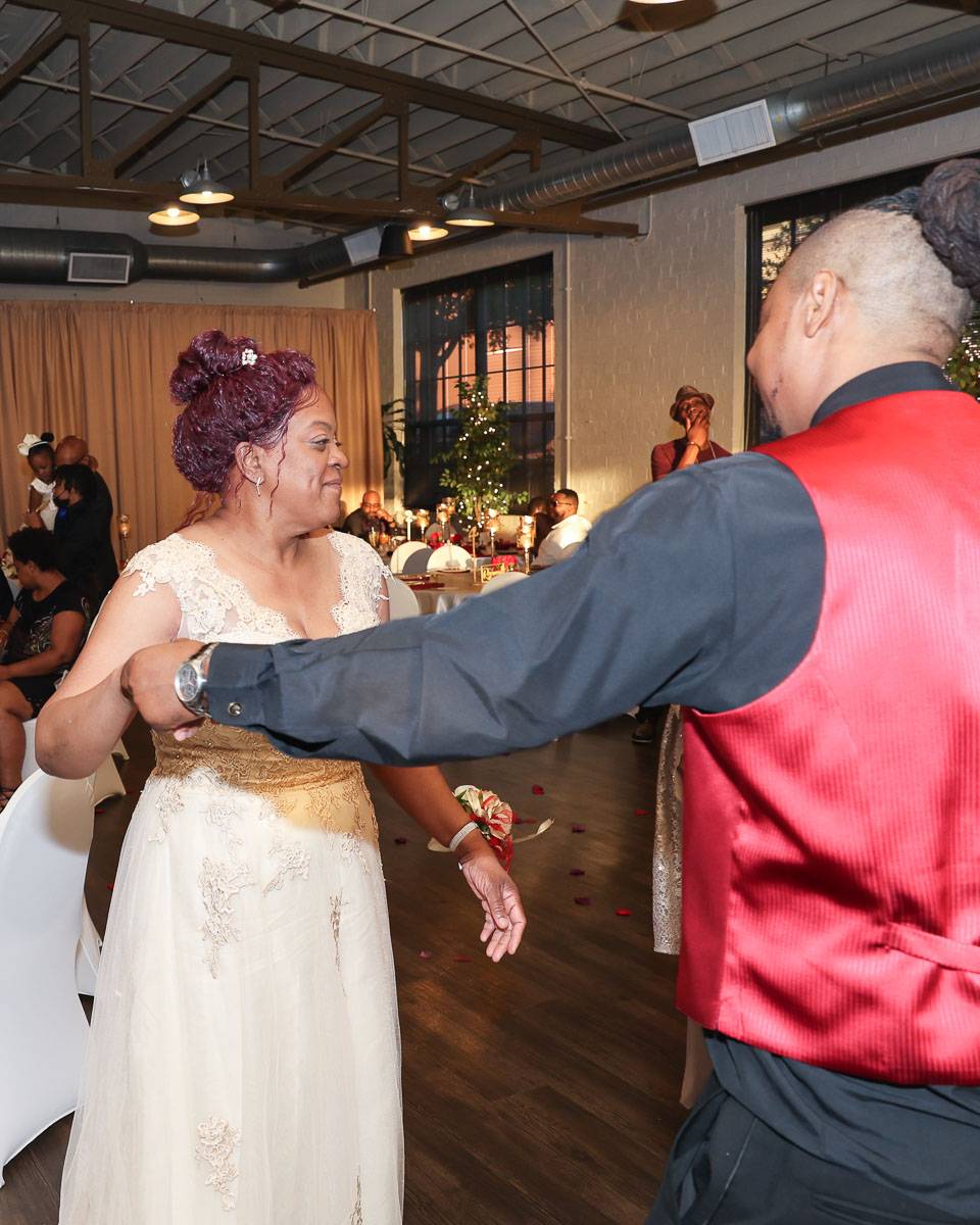 The groom dancing his mother-in-law