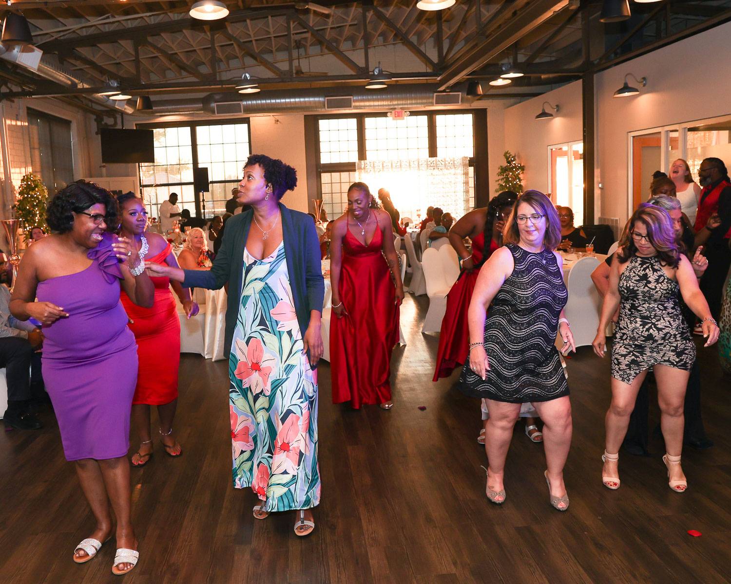 Women dancing in the wedding party